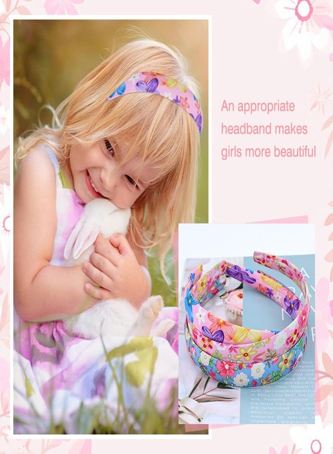 Dizila 16 Pieces Width 2cm/0.8" Stripe Plaid Polka Dot Floral Plastic Headbands Hair Hoops Accessories for Kids Teens Girls - Image 5